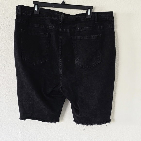 Pacsun women's Ripped Jean Shorts Pants, Size 4XL NWOT black Gym Sports Outdoor - Picture 9 of 10